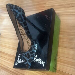 Sam Edelman Blue Leopard Print Women's Shoes